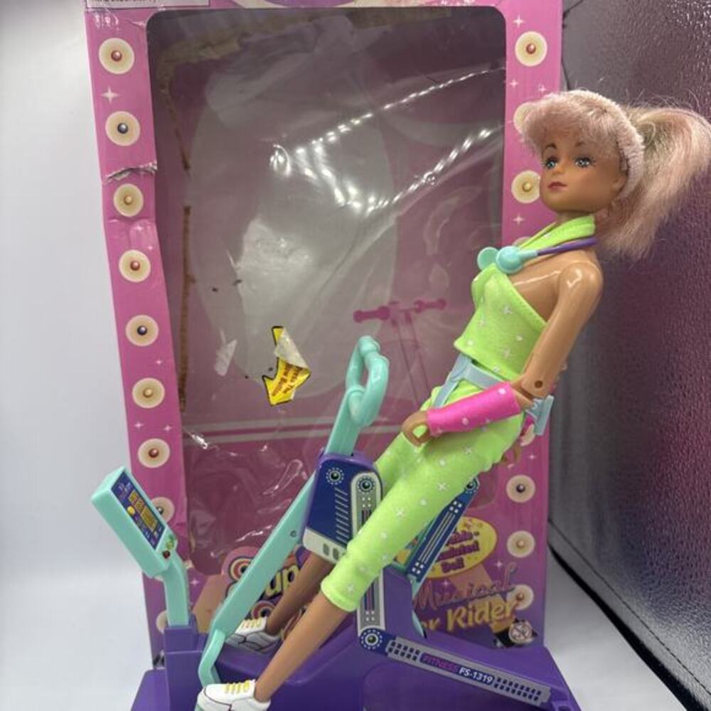 Rare 90s Super Models Keep Fit Musical Power Rider Doll Tested Works 🔥🔥🔥￼